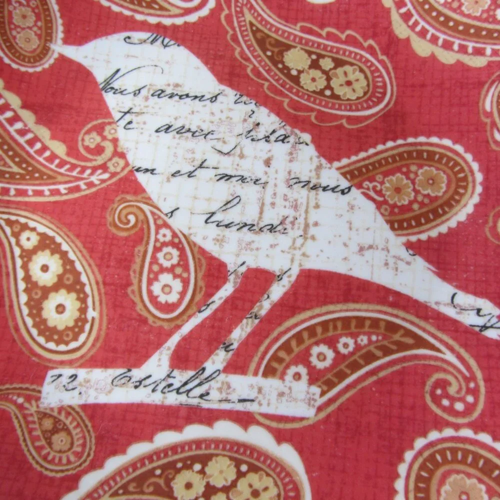 3 for $24 - pier 1 paisley bird red appetizer plate (W6358)